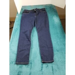 Gap Jeans Sz 32 Womens Blue Stretch Pants Ladies Mid Rise Casual True Skinny